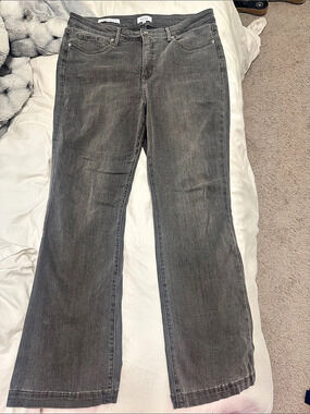 NYDJ Barbara Bootcut Jeans 14P Gray Silverstone